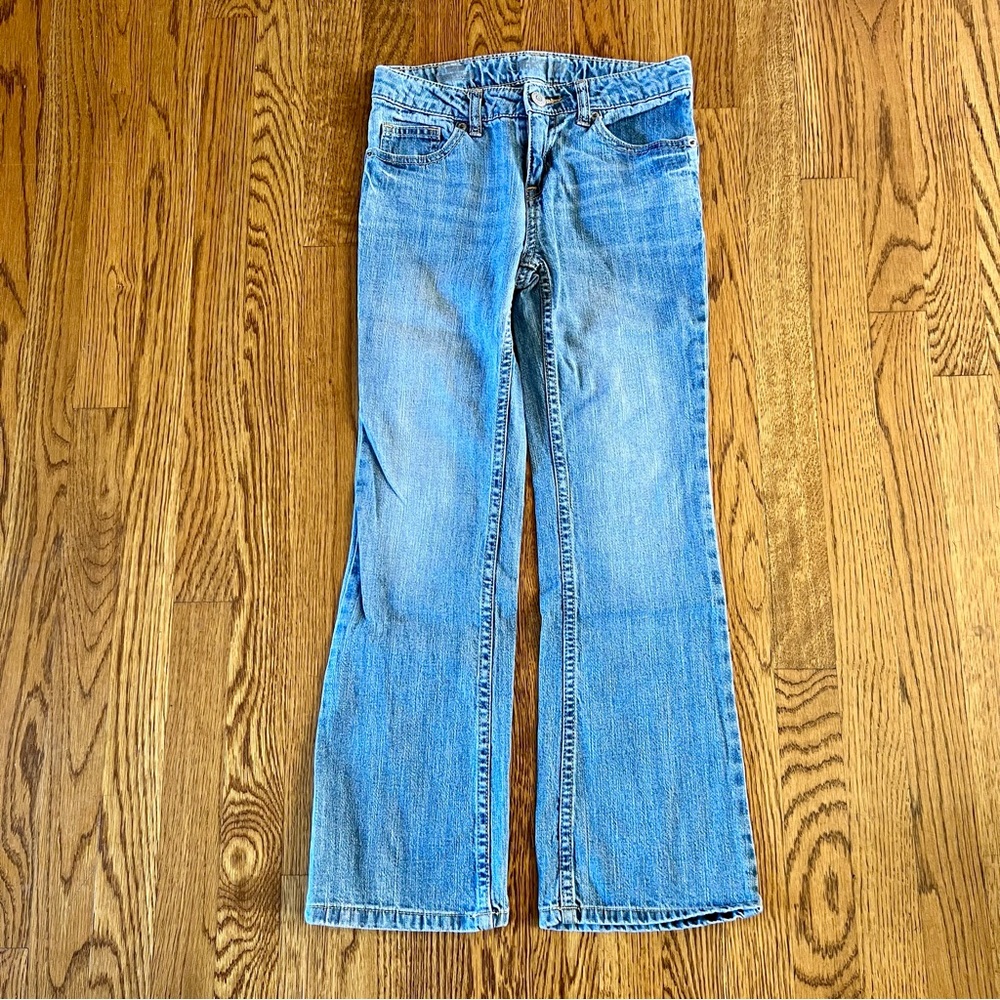 Cherokee Size 12 Boot Cut Denim Blue Light Wash Jeans Adjustable Waist